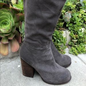 Jeffrey Campbell Grey Suede Boots